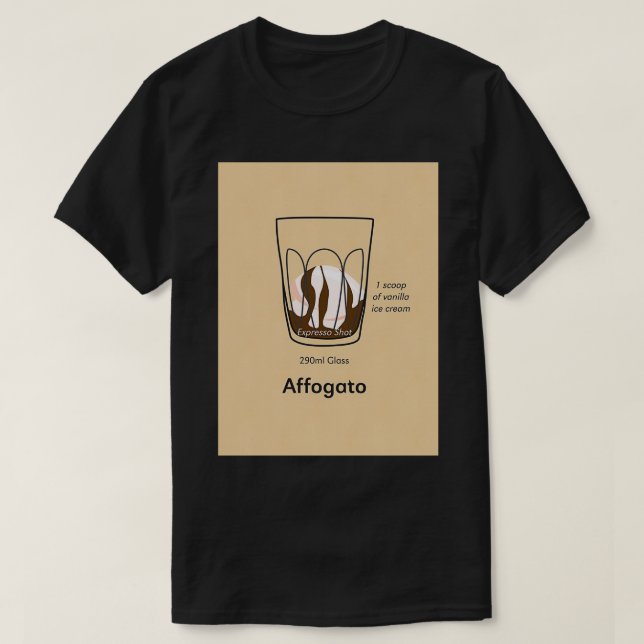 Kaffeedattin Affogato T-Shirt (Design vorne)
