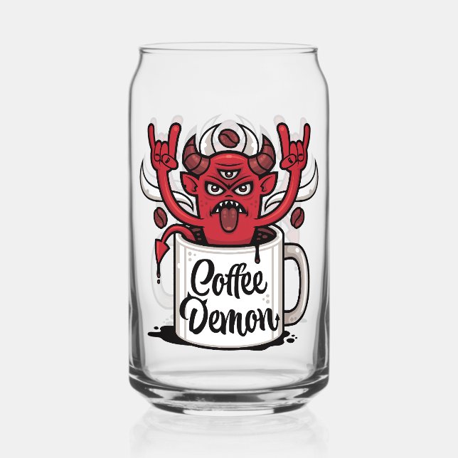 Kaffeedemon Dosenglas (Vorderseite)