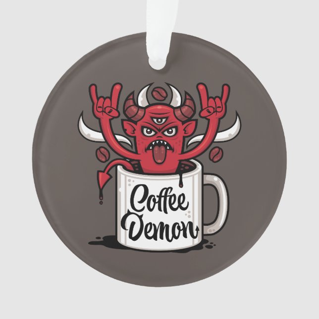 Kaffeedemon Ornament (Vorderseite)