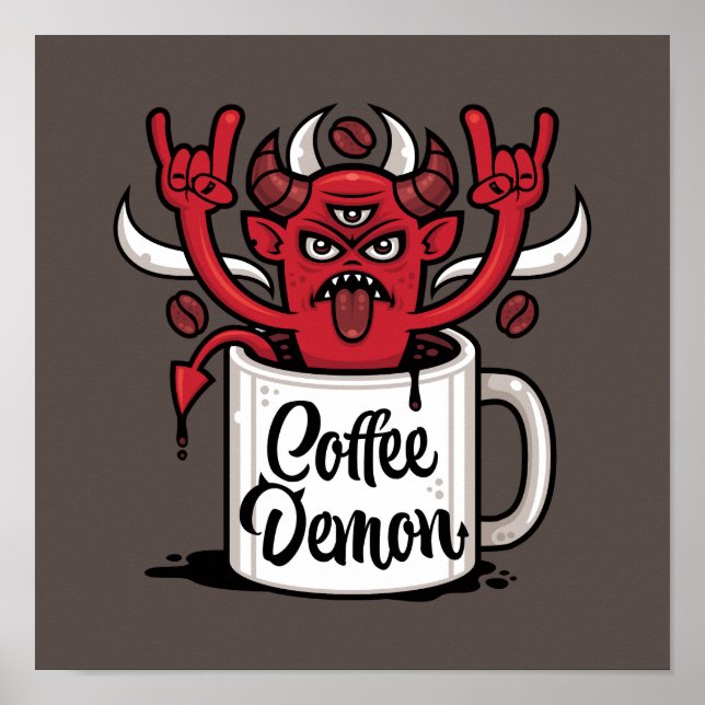 Kaffeedemon Poster (Vorne)