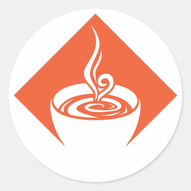 Kaffeediamant Runder Aufkleber (Vorderseite)