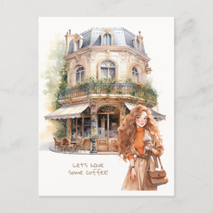 Kaffeeeinladung Postkarte