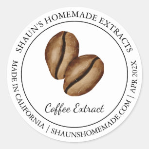 Kaffeeextrakt Modernes Label Runder Aufkleber