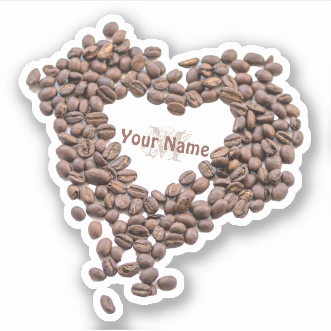 Kaffeefresser und Coffein-Junkies Liebe! Aufkleber (Vorderseite)