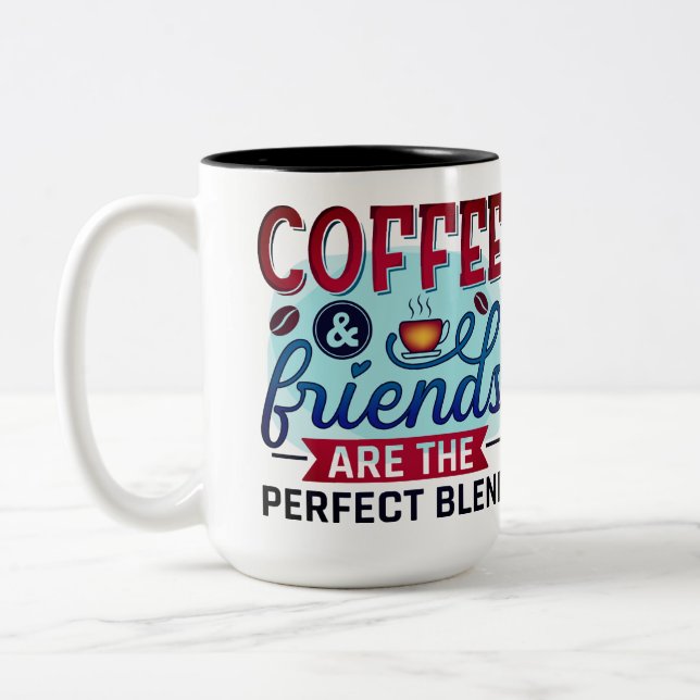 Kaffeefreunde Perfekte Mischung Foto Tasse (Links)