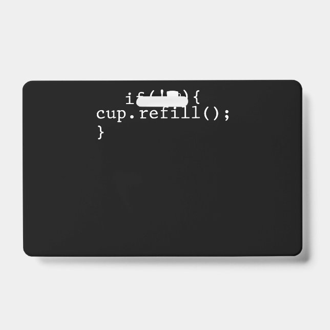 Kaffeefüllstands-Smart-Coding-Softwareingenieur Ausweis (Vorderseite)
