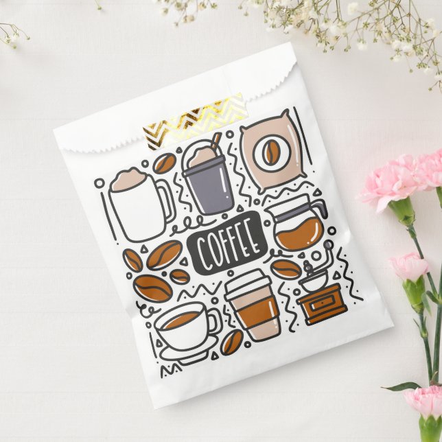 Kaffeegeschenktüte, Café Latte Espresso Geschenktütchen (Versiegelt)