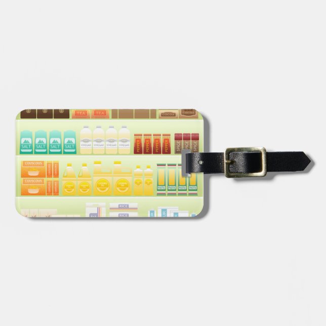 Kaffeegeschirme aus Supermarkt Gepäckanhänger (Vorderseite horizontal)