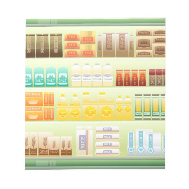 Kaffeegeschirme aus Supermarkt Notizblock (Vorderseite)