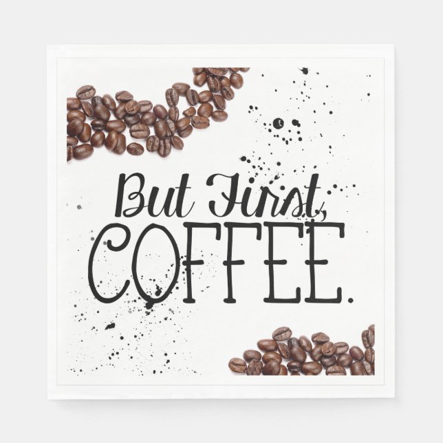 Kaffeegesichtspapier Napkin Serviette (Vorderseite)