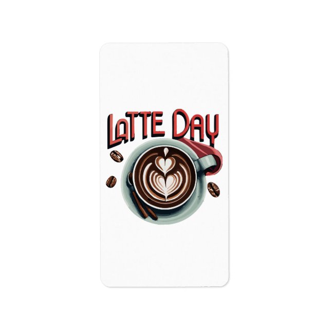 Kaffeegetränke Adressaufkleber (Vorne)