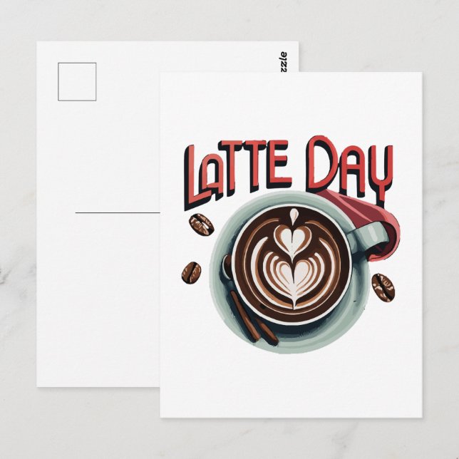 Kaffeegetränke Postkarte (Vorne/Hinten)