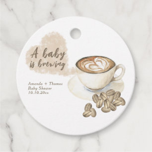Kaffeehaus Babydusche Geschenkanhänger