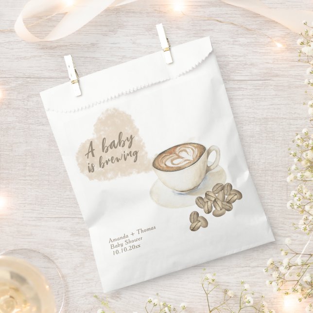 Kaffeehaus Babydusche Geschenktütchen (Ausgeschnitten)
