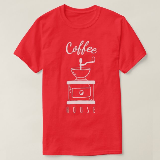 Kaffeehaus Barista Kaffee 2 T-Shirt (Design vorne)