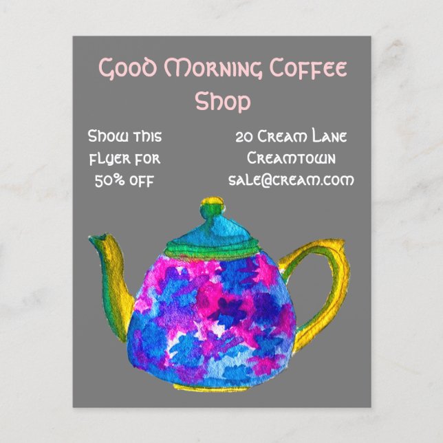 Kaffeehaus-Café-Werbespot Flyer (Vorne)