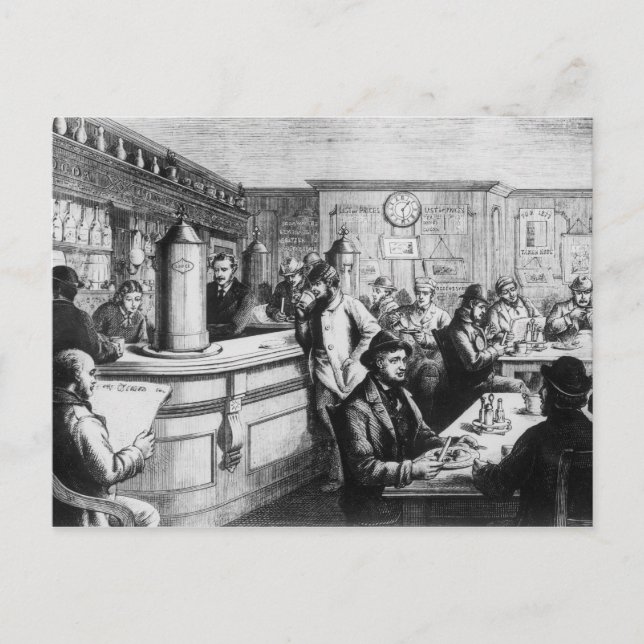 Kaffeehaus, Clerkenwell Postkarte (Vorderseite)