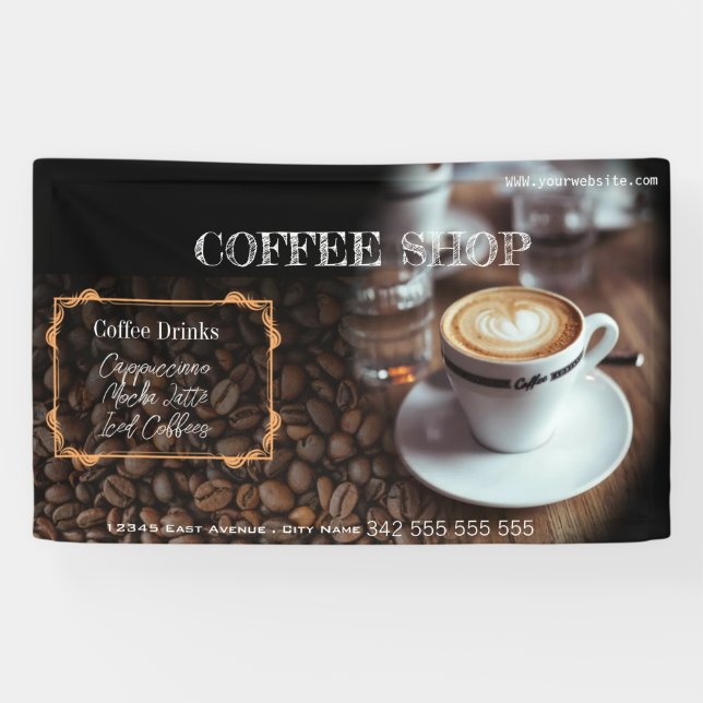Kaffeehaus Espresso Café Drinks modern Business B Banner (Horizontal)
