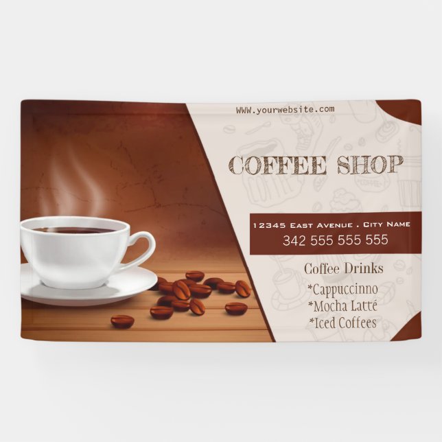 Kaffeehaus Espresso Café Drinks modern Business B Banner (Horizontal)