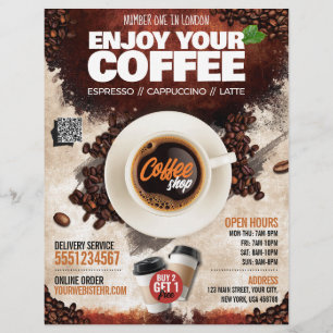 Kaffeehaus/Kaffeehaus (Vorlage) Flyer