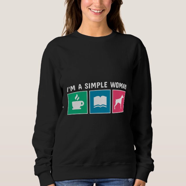 Kaffeehäuser und Doberman Sweatshirt (Vorderseite)
