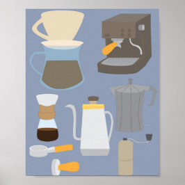 Kaffeehersteller-Werkzeuge Poster