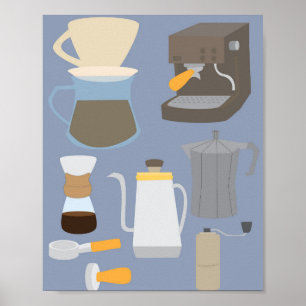 Kaffeehersteller-Werkzeuge Poster