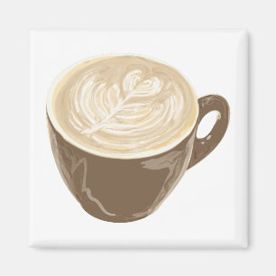 Kaffeeherzkunst Magnet