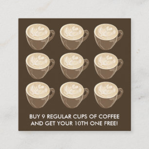 Kaffeeherzkunst Quadratische Visitenkarte