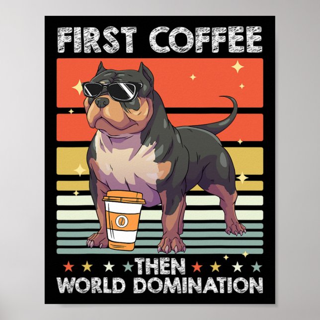 Kaffeehund - Pet American Bully Poster (Vorne)