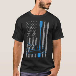 Kaffeekajakfahren- Vintage USA Amerikanische Flagg T-Shirt