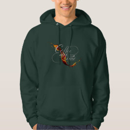 Kaffeekalligraphie & Splash Stream Kaffeehaus Hoodie