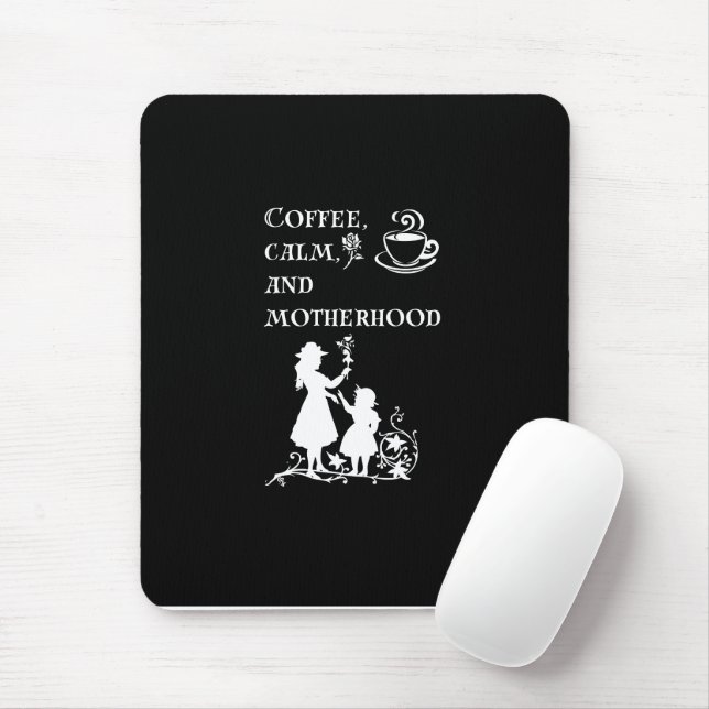 Kaffeekalme Silhouette Kunst Mousepad (Mit Mouse)
