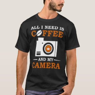 Kaffeekamera Fotograf Fotograf Lens Fotoj T-Shirt