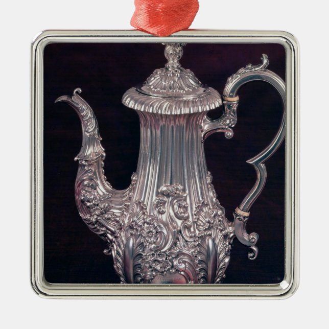 Kaffeekanne durch John Watson, Sheffield, 1818 Silbernes Ornament (Vorne)