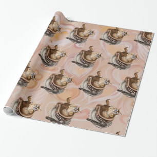 Kaffeekanne Geschenkpapier