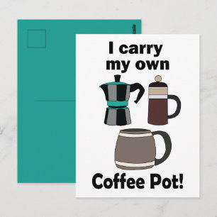 Kaffeekanne Ich Trage Meine Eigene Kaffeekanne Kaf Postkarte