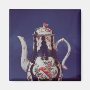 Kaffeekanne Worcester, mit Vögeln dekoriert Magnet