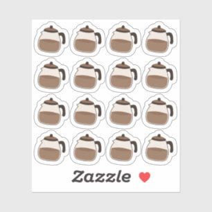 Kaffeekannen Kaffeepause Dekorativer Bujo-Planer  Aufkleber