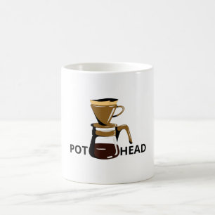 Kaffeekannen-Kopf Kaffeetasse
