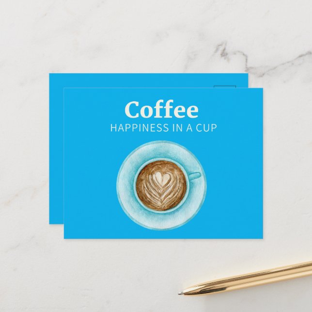 Kaffeekarte Postkarte (Vorderseite/Rückseite Beispiel)