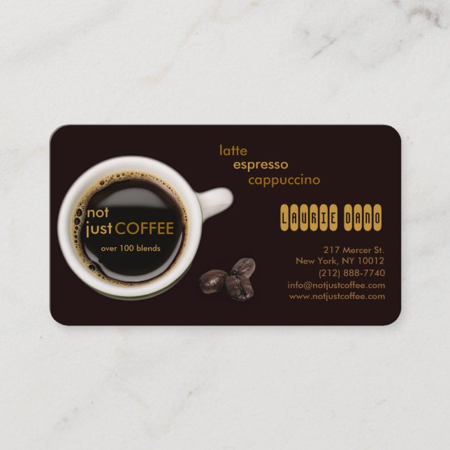 Kaffeekarte Visitenkarte (Vorderseite)