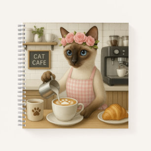 Kaffeekäse im Café Notizbuch
