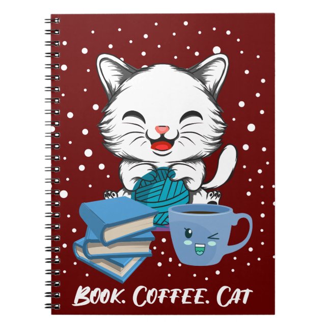 Kaffeekatze buchen notizblock (Vorderseite)