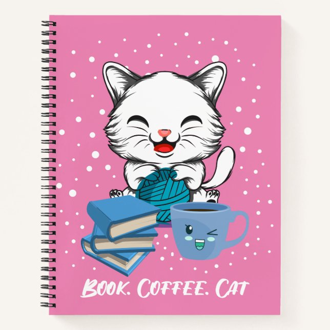 Kaffeekatze buchen notizbuch (Vorderseite)