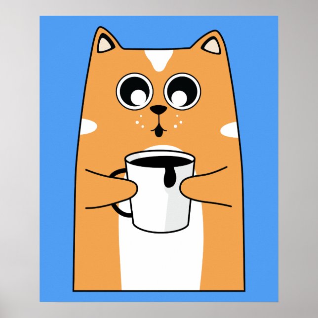 Kaffeekatze Wired Kitty Poster (Vorne)