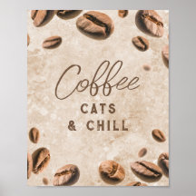 Kaffeekatzen Niedliches Gewittertes Koffein Addict