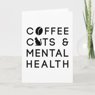Kaffeekatzen Psychische Gesundheit Kaffee Drink An Karte