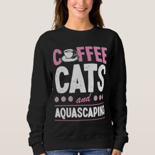 Kaffeekatzen und Aquascaping Niedliche Katzenfisch Sweatshirt