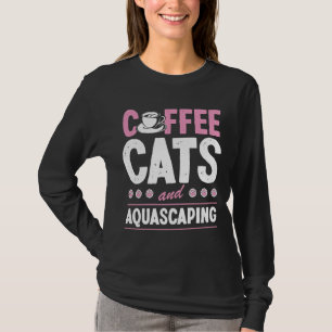 Kaffeekatzen und Aquascaping Niedliche Katzenfisch T-Shirt